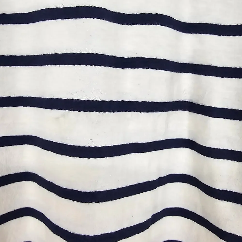 J. Crew Crewcuts Boys size XL Long Sleeve Stripe Jersey Hoodie Blue/Wh BK390 NEW